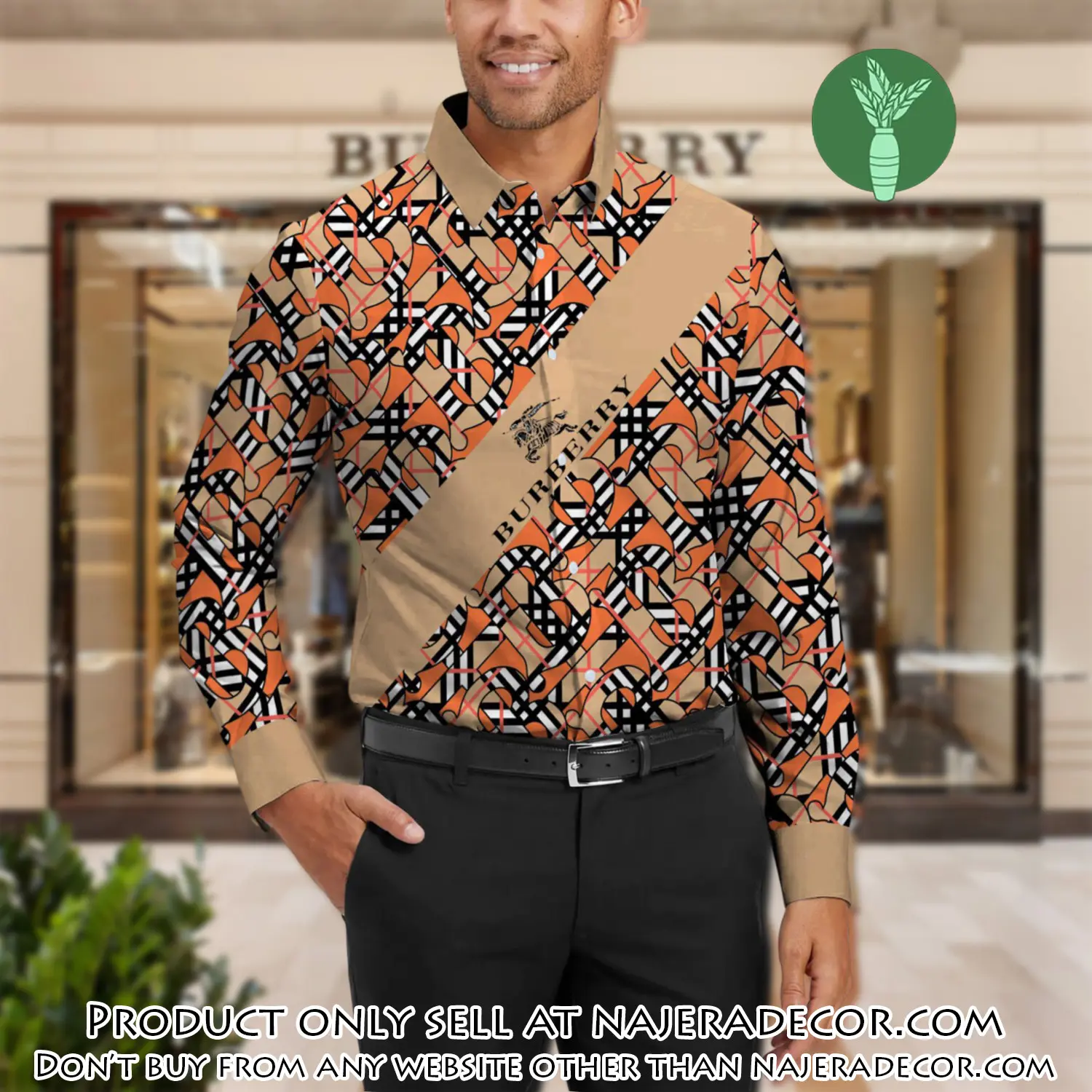 Burberry long sleeves button down shirt for elegant men lsb1017 njr3549274